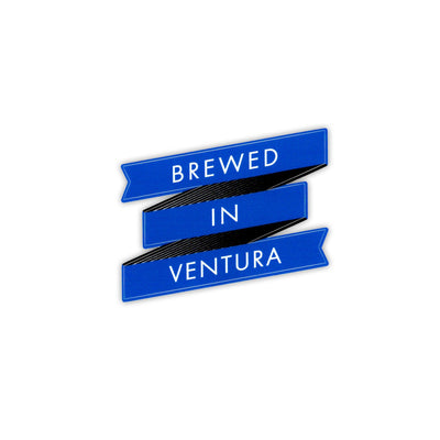 Brewed In Ventura Sticker - Blue